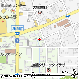 栃木県佐野市浅沼町889周辺の地図