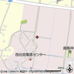 茨城県筑西市西谷貝周辺の地図
