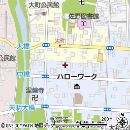 栃木県佐野市天明町周辺の地図