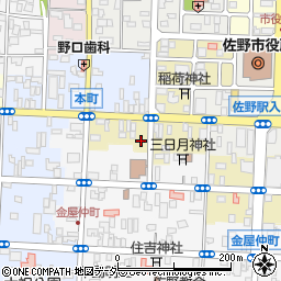 佐野市万町駐車場周辺の地図
