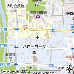 栃木県佐野市大町2746周辺の地図