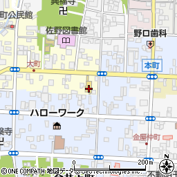 栃木県佐野市大町2751周辺の地図