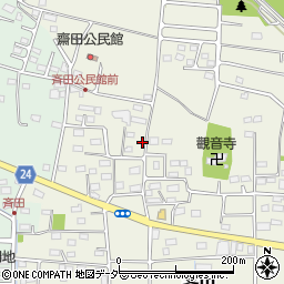 群馬県玉村町（佐波郡）斎田周辺の地図