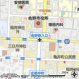 佐野駅入口周辺の地図
