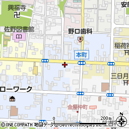 ジャノメミシン佐野店周辺の地図