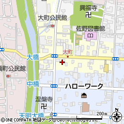 栃木県佐野市大町2738-8周辺の地図
