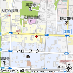 栃木県佐野市大町2748周辺の地図