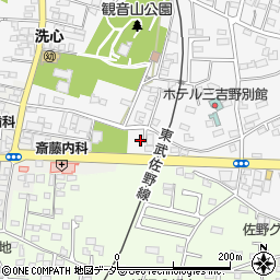 栃木県佐野市富岡町332周辺の地図