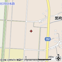 栃木県佐野市黒袴町周辺の地図