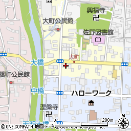 栃木県佐野市大町2739周辺の地図