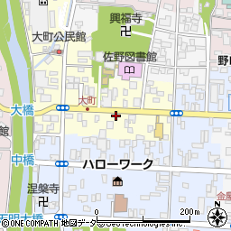 栃木県佐野市大町2744周辺の地図