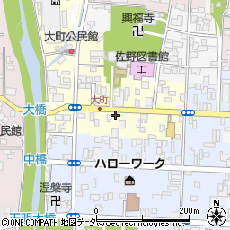 栃木県佐野市大町2742周辺の地図