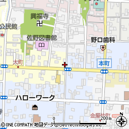 栃木県佐野市大町2953周辺の地図