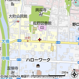 栃木県佐野市大町2984周辺の地図