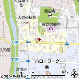 栃木県佐野市大町2990周辺の地図