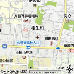 栃木県佐野市相生町周辺の地図