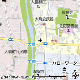 栃木県佐野市大町3026-5周辺の地図