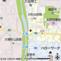栃木県佐野市大町3026-6周辺の地図
