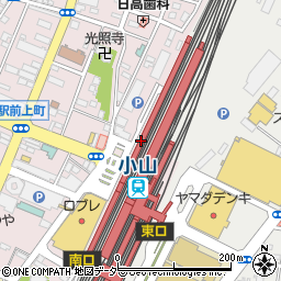 栃木銀行ＪＲ小山駅ビル ＡＴＭ周辺の地図