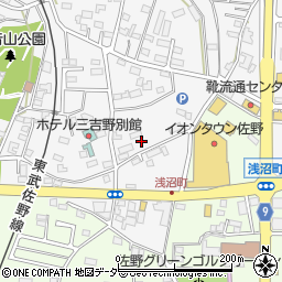 栃木県佐野市富岡町316周辺の地図