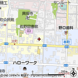 栃木県佐野市大町2956-1周辺の地図