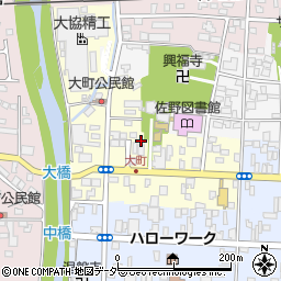 栃木県佐野市大町2991周辺の地図