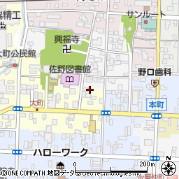 栃木県佐野市大町2958周辺の地図