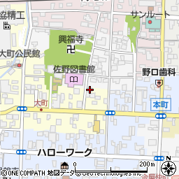 栃木県佐野市大町2958-5周辺の地図