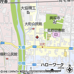 栃木県佐野市大町2999周辺の地図