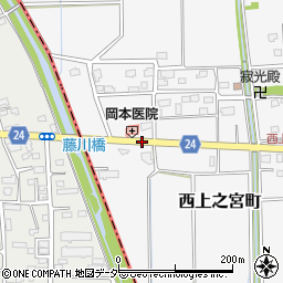 岡本医院前周辺の地図