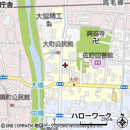 栃木県佐野市大町3000周辺の地図