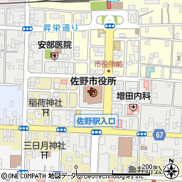 佐野市役所　広報・広聴推進室周辺の地図