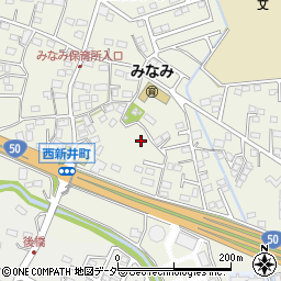 栃木県足利市西新井町周辺の地図