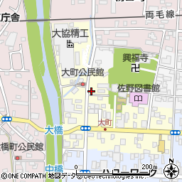 栃木県佐野市大町3007周辺の地図