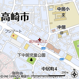 ファミリーマート高崎中居店周辺の地図