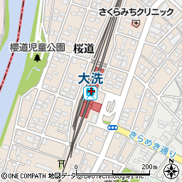 大洗駅周辺の地図