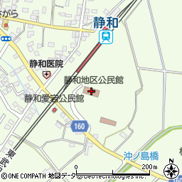 栃木市静和地区公民館周辺の地図