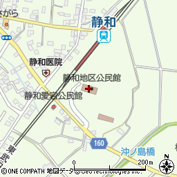 栃木市役所岩舟総合支所　静和地区公民館周辺の地図