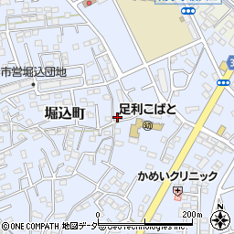 栃木県足利市堀込町2968-1周辺の地図
