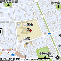 群馬県高崎市中居町周辺の地図