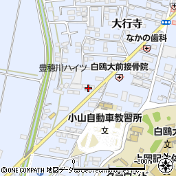 栃木県小山市大行寺986周辺の地図