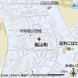 栃木県足利市堀込町2958-1周辺の地図