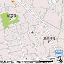 群馬県太田市鳥山中町周辺の地図