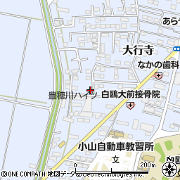 栃木県小山市大行寺995-8周辺の地図