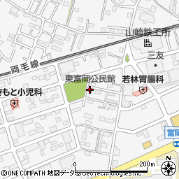 東富岡公民館周辺の地図