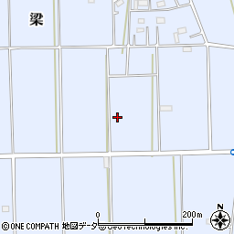栃木県小山市梁周辺の地図
