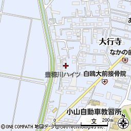 栃木県小山市大行寺1380周辺の地図