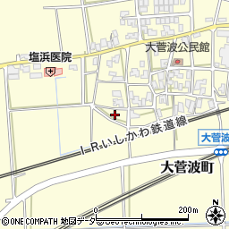 石川県加賀市大菅波町子周辺の地図