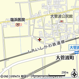 石川県加賀市大菅波町（子）周辺の地図