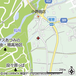 長野県安曇野市穂高柏原3670-1周辺の地図